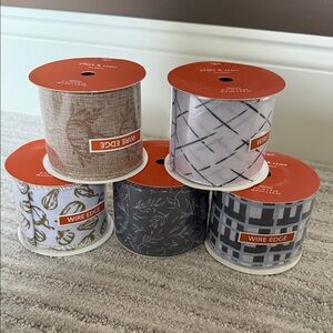 Fall Themed Wired Ribbon Set